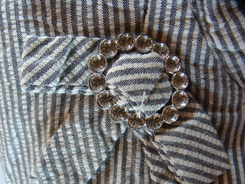 D3 CROPPED SEERSUCKER JACKET 50/'s bolero layer M gray white
