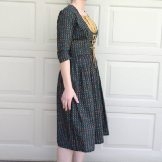 CAROL BRENT dirndl style DRESS 1950's 1960's S M … - image 7