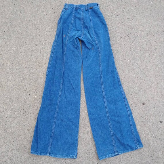 HIGH WAIST wide leg wrangler JEANS xxs 22" waist … - image 3