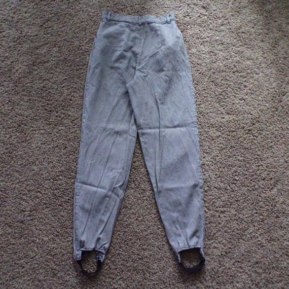 1980's ESPRIT STIRRUP PANTS 1990's black and whit… - image 7