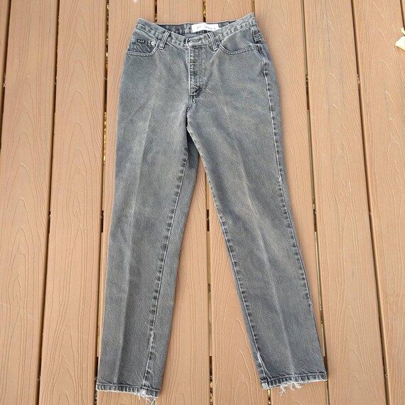 1990's EXPRESS WASHED JEANS Gray 90's Mom S (G11)