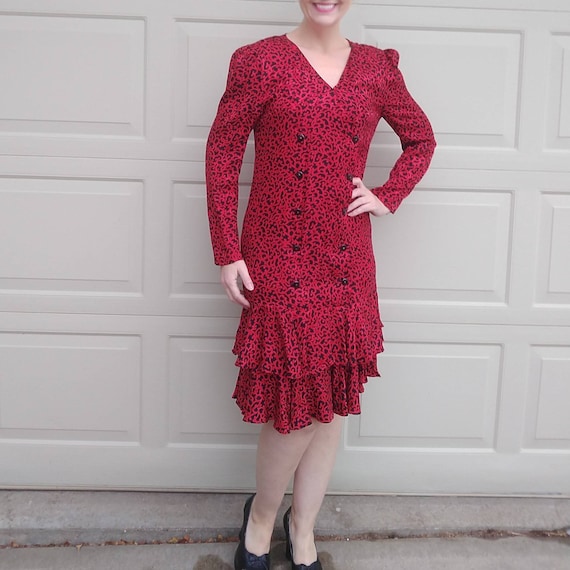 maggy london red dresses Maggy London Sequin Fit & Flare Midi Dress