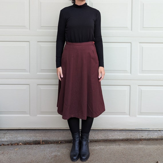 1990's eddie bauer TWILL MIDI SKIRT 90's S - image 2