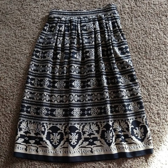 rafaella RAYON MIDI SKIRT 1980s 1990s M (K10) - image 7