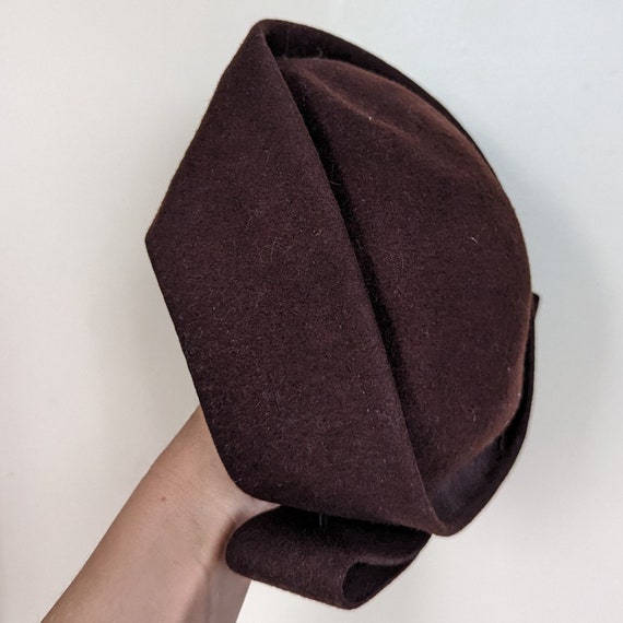 wool felt 1940's TILT HAT 40's - image 3