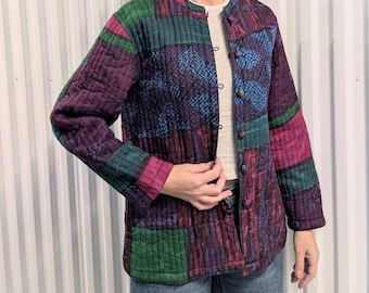 VINTAGE REVERSIBLE JACKET kantha quilted S M