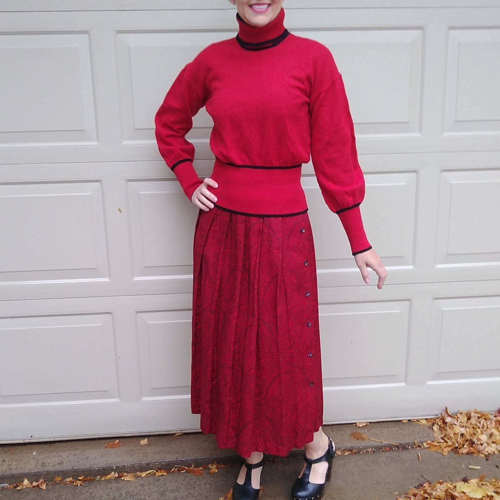 LIZ CLAIBORNE Long SKIRT 1990's 90's Pleated S H11 - Etsy Canada