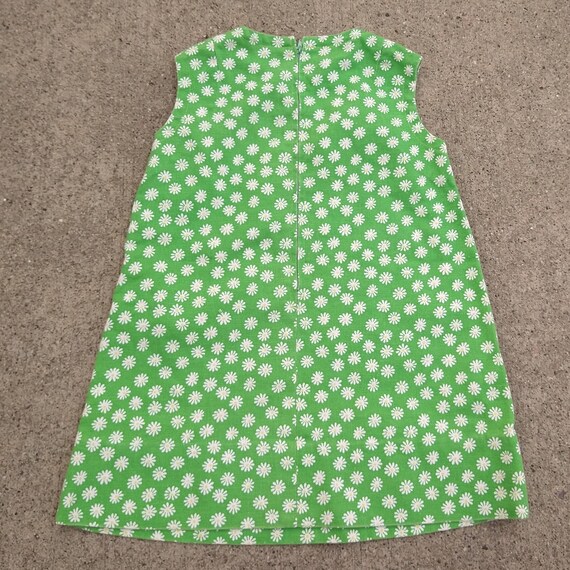 1960's 1970's MOD SHIFT DRESS daisies + scarf (N2) - image 5