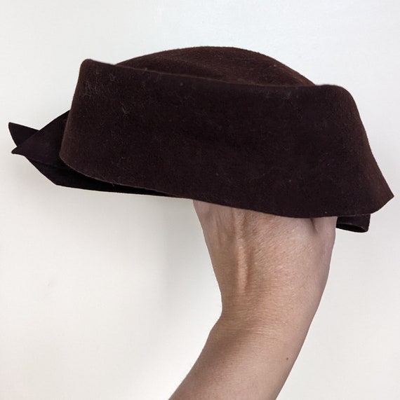 wool felt 1940's TILT HAT 40's - image 2