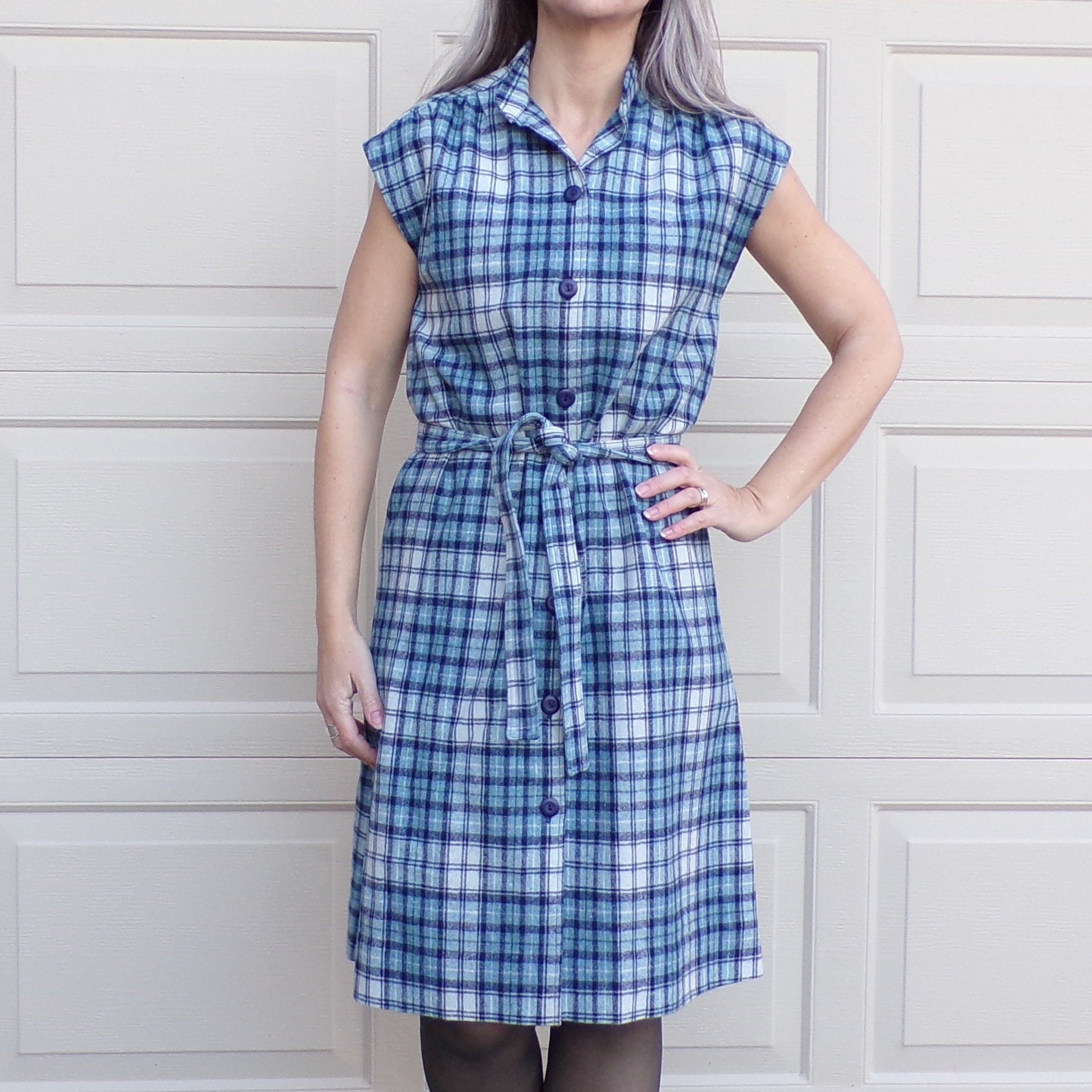 Handmade Vintage PLAID WOOL Jumper 