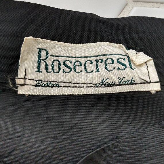 rosecrest BLACK TAFFETA full SKIRT 1950's 50's S … - image 10