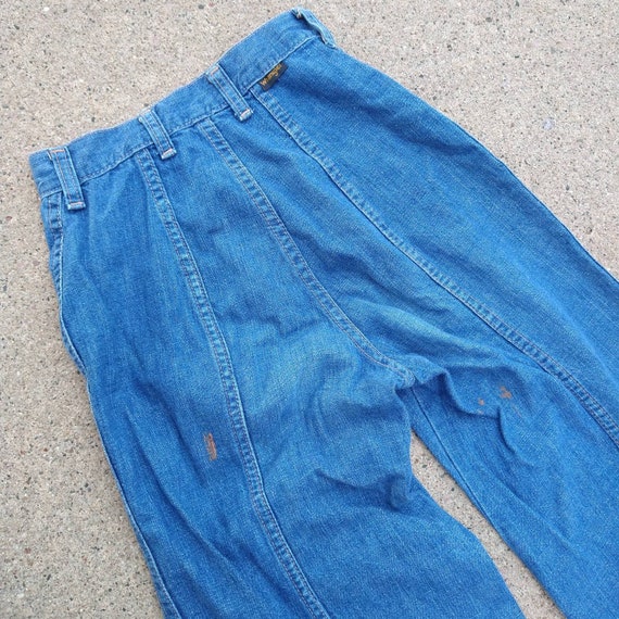 HIGH WAIST wide leg wrangler JEANS xxs 22" waist … - image 4