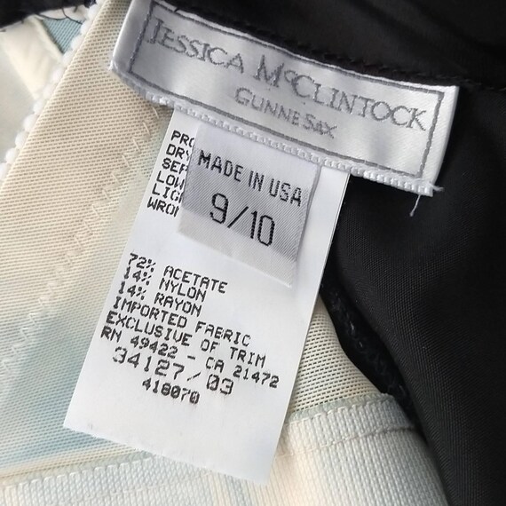 JESSICA McCLINTOCK little black velvet DRESS 1980… - image 10