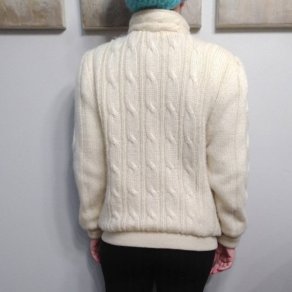 1980's CURRENT SEEN sweater knit COAT 80's M L - image 7