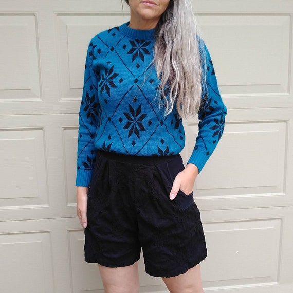 COMFY high waisted KNIT SHORTS 1990's 90's xs S (… - image 1