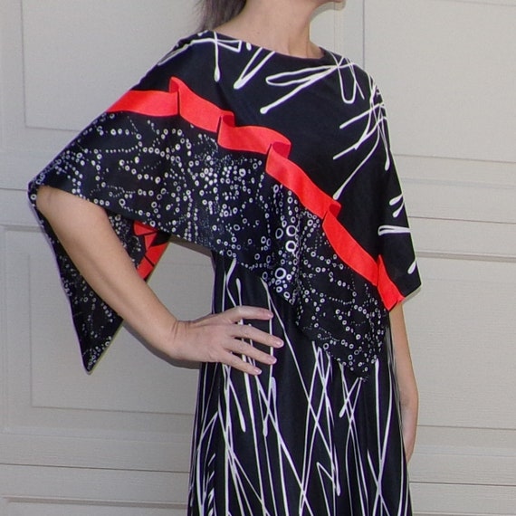 1970's KAMEHAMEHA MAXI DRESS 70's S (B9) - image 6