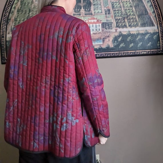 quilted ASIAN INSPIRED JACKET 1970's 70's S M (G4) - image 6