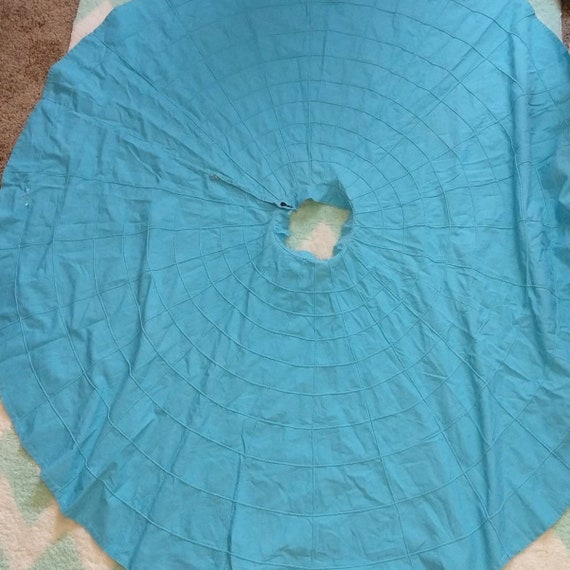 AQUA CIRCLE SKIRT 1950s 50s cotton xs xxs (K10) - image 8