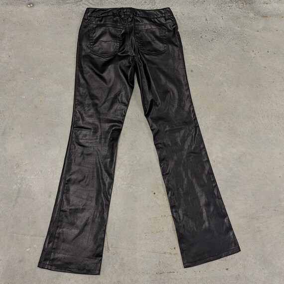 Y2K Z CAVARICCI slick black jeans PANTS (O5) Gem