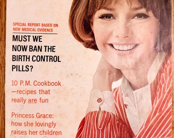 February 1966 Good Housekeeping Magazine: Princess Grace, Recipes, Mid-Century Decor