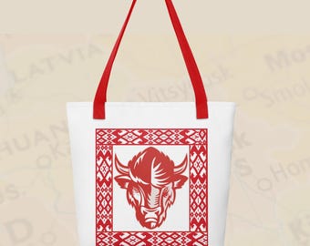 Bolsa Tote Zubr da Bielorrússia - Natural, versátil, espaçosa e moderna.