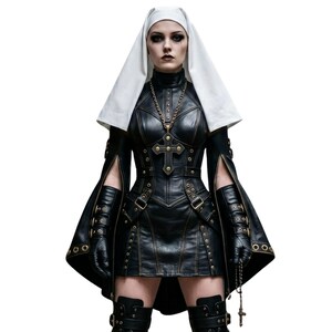 short nun dress Halloween Party Fancy Nun Dress Up Black Short Nun Dress Costume for Adult Women