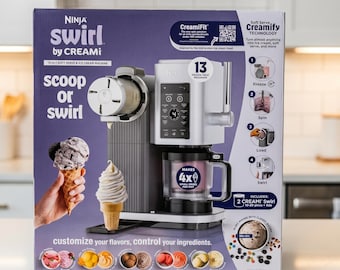 Ninja CREAMi Swirl 13-in-1 Soft Serve Ice Cream Maker Low-Cal Treats