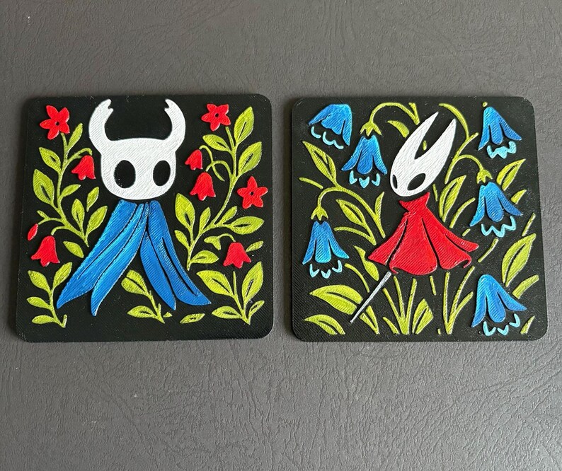 Hollow Knight Hornet Ghost 3D Printed Tiles, Hand Painted Decoration - Etsy
