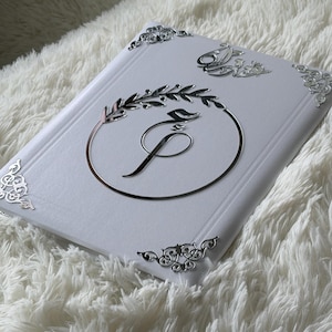 Custom Nikkah Book, Personalized Wedding Contract Book, Velvet , acrylic & Leather 3D Acrylic Design, Signature Book, Fingerprint Guest Book image 17