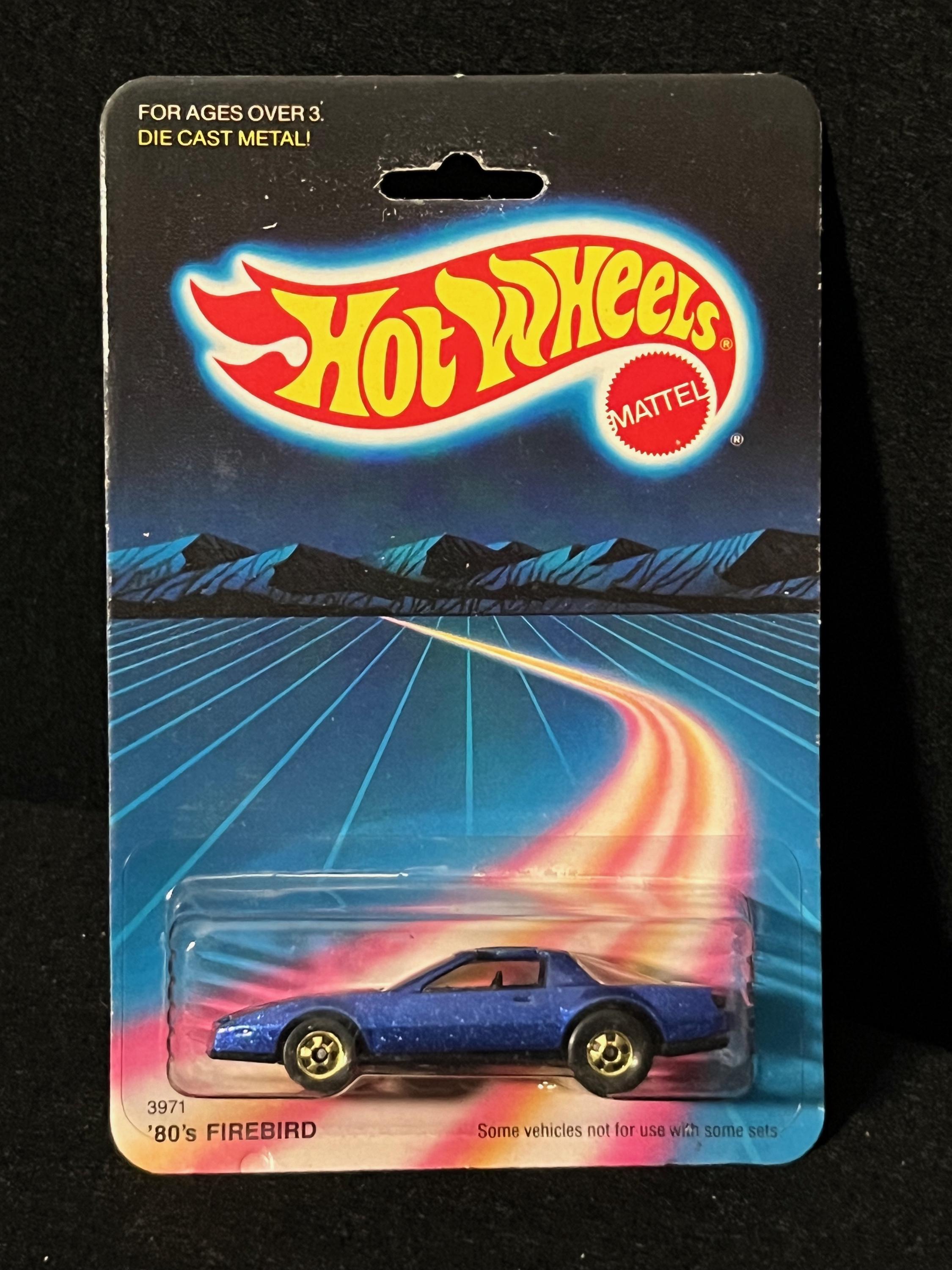 1980's Hot Wheels 80's Firebird No. 3971 Blue W/ Silver Tampo