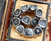 Typewriter Key Bracelet jewelry retro vintage antique up cycled OldNouveau steampunk teacher writer gift secretary  original tombstone shape