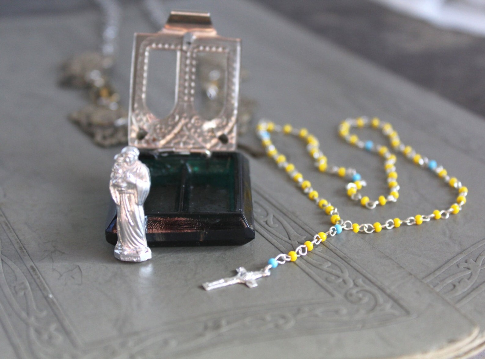Pocket Shrine Devotional Assemblage Necklace Antique Vintage Etsy