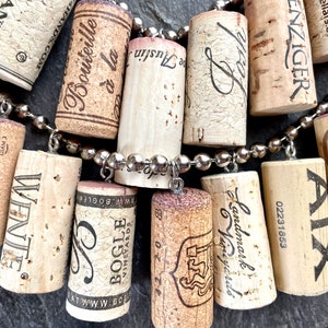 Fabulous Wine lovers cork statement necklace grape vine pin brooch decanter tag assemblage connoisseur cocktail party wine tasting image 7