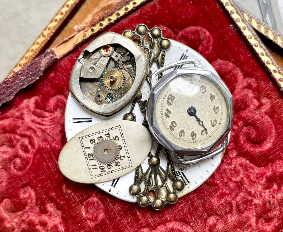 Victorian Filigree Gears Antique Pocket Watch Antique Steampunk