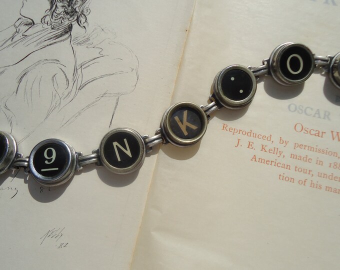 Typewriter Key Bracelet Etsy