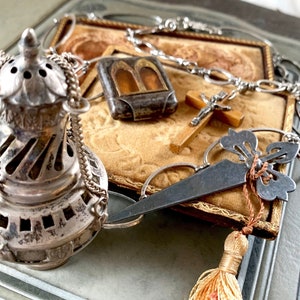 St James the Great Censer of Santiago de Compostella necklace devotional cross sword pocket shrine statement religious devotional jewelry
