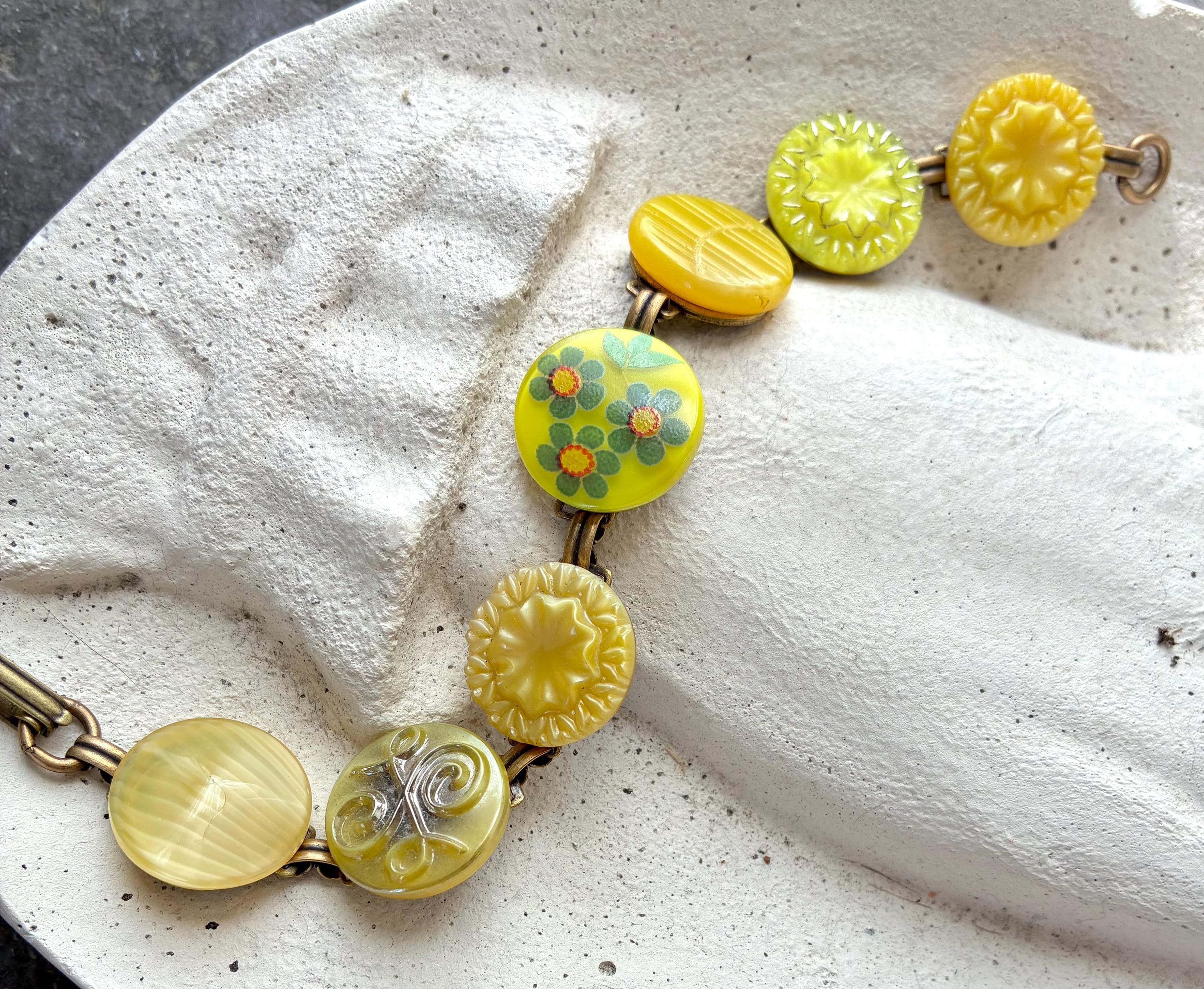 Vintage Czech Glass Bracelet - Etsy
