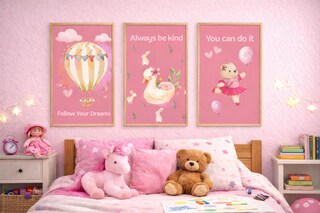 PositivKind Set Di 6 Poster A4 Con Animali E Frasi Motivazionali, Per Cameretta Bambini, Illustrazioni Delicate, Stampati In Germania
