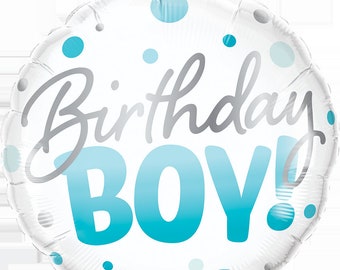 Birthday Boy foil balloon for birthday parties, photo props, drive-by parties, photo backgrounds, party decorations, and Gifts.