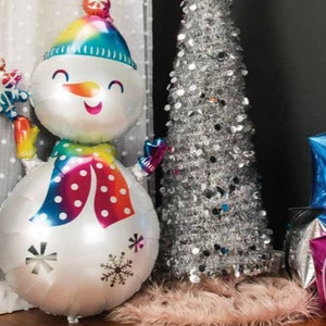 Huge Christmas Balloons Huge snowman balloon, gingerbread man foil balloon, candy cane foil balloon for backgrounds and photo props