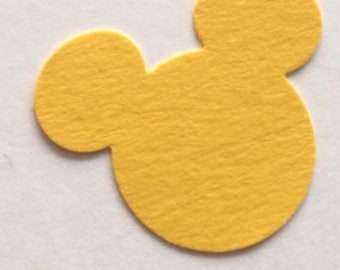 200 mickey mouse confetti pieces. Mickey mouse die cut. Mickey mouse scrapbooking die cut, tag decoration, party favor decoration.