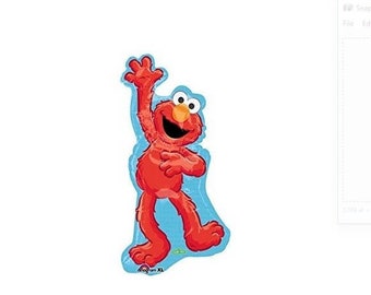 Elmo and Cookie Monster Foil Balloons for sesame street party themes, photo props, birthdays, gifts, party favors and photo shoots.