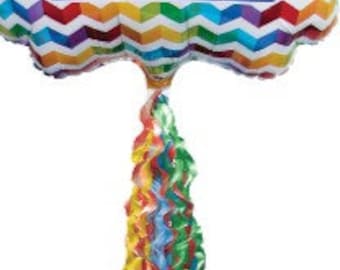 34 inches Tassel tail for balloons for birthday parties, first birthday parties, photo props, centerpieces