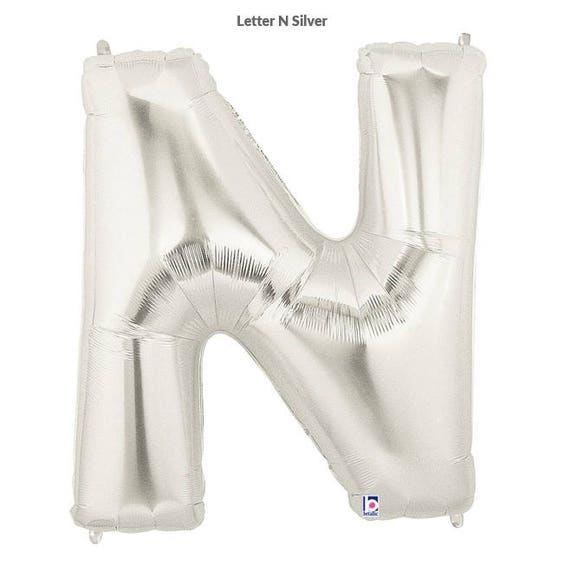 Huge Letter N Mylar Balloon Gold/Silver/Alphabet Balloons/40 inches Mylar Balloons for back drops, photo props, decorations and centerpieces Il_570xn