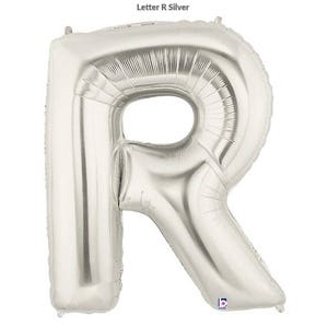 Huge Letter R Mylar Balloon Gold/Silver/Alphabet Balloons/40 inches Mylar Balloons for back drops, photo props, decorations and centerpieces