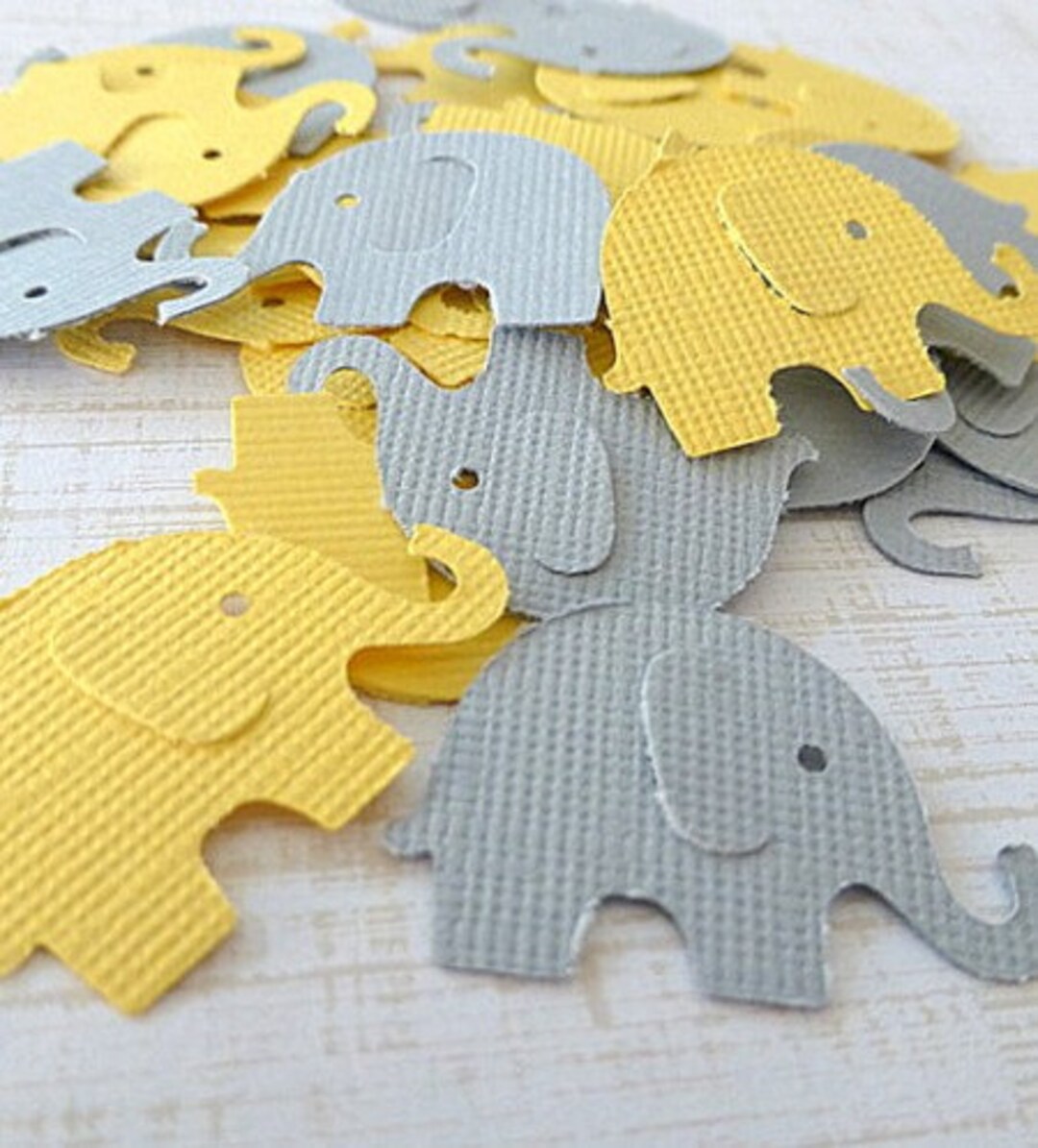 Elephant Confetti Set of 100 Die Cuts for Baby Shower, Scrapbooking