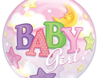 Baby Boy /Baby Girl Balloon/Twinkle Twinkle little Star party Latex Free Bubble balloon 22 Inch in diameter for Baby Shower Parties.