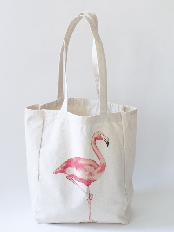 flamingo beach tote