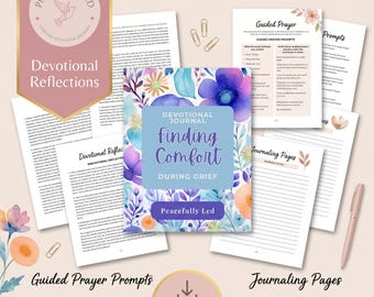 Christliche Trauer Journal | Geführtes Bibelstudien- & Reflexions-Journal | Druckbares PDF für eine Andacht