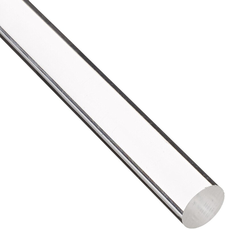 Clear Acrylic Lucite Rods – Two 1/2" X 24" Dowels For Crafts, Displays & DIY Projects - View #2